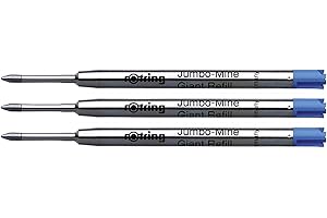 ROTRING - Juego de 3 minas para bolígrafo (tamaño mediano), color azul