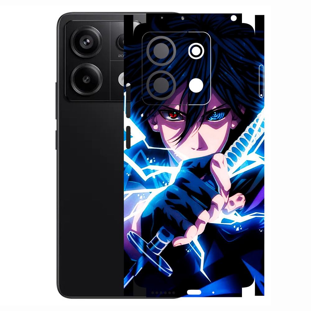 AtOdds - Compatible for REDMI Note 13 (5G) - Mobile Back Skin Sticker - Lamination - Back Screen Guard Protector Film Wrap (Coverage - Back+Camera+Sides) (Design - Anime 42)