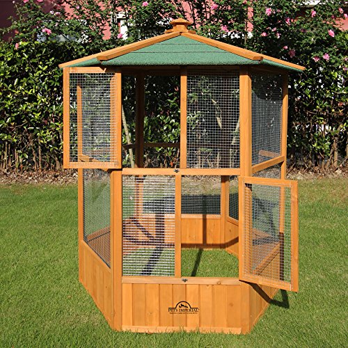 Pets ImperialÂ® Stunning Wooden Bird Aviary Hexagonal 