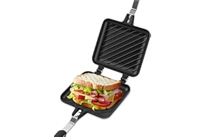 YOSOO HEALTH GEAR Machine à Sandwich Chaud Poêle à Panini Antiadhésive Double Face Fond Plat pour Petit-Déjeuner