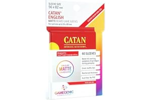GAMEGENIC GAMEGEN!C - Matte Catan-Sized Sleeves 56 x 82 mm (50), Colour Clear (GGS10073ML)