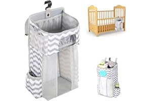 Liummrcy Organizador Colgante de Guardería para Bebé - Almacenamiento de Pañales y Apilador para Cuna