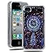 Produktbild SMART LEGEND iPhone 4 / 4S Weiche Silikon Bumper Liquid Hülle Glitter Transparent Schutzhülle Bling Muster Fließen Flüssig Schwimmend Premium Shiny Glanz Sparkle Bling Tasche Skin Schale Rückseite Backcover Case Durchsichtig Handy Tasche - Schwarze Windspiele