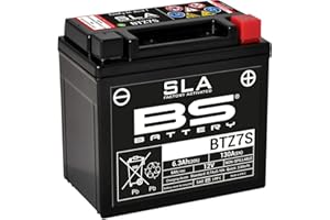 BS Battery 300635 BTZ7S AGM SLA Batterie de Moto Noir