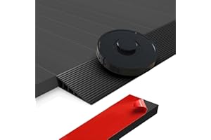 Zilchx Door Threshold Ramps 100 x 10 x 2.5 cm, Self-Adhesive Threshold Ramp Made of Solid Rubber, Non-Slip Wheelchair Ramp for Door Thresholds, Robot Vacuum Cleaner, Wheelchair, Pram, Rollator