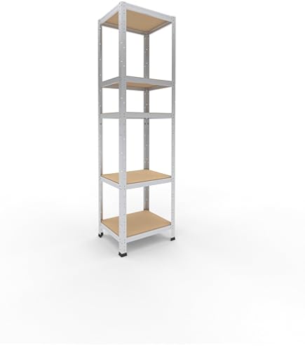 shelfplaza HOME 200x50x40 cm metalen stellingkast in verzinkt met 5 planken en 175 kg draagvermogen per plank