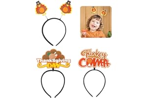 LARFRAECY 3 Pcs Thanksgiving Headbands,plush turkey headbands,Turkey Leg Headbopper,dress up performance prom headdress props,Hair Hoops for Thanksgiving Holiday Parties for Adult Teens Party Favors Supplies