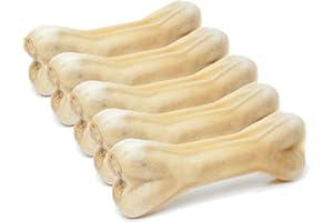 DOGBOSS Huesos masticables Ingredientes 100% Naturales, Diferentes tamaños y sabores (5 Huesos con Rumen, 12 cm)