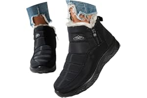 NUQQICHONGTIAN Winterstiefel Damen Warm Plush Gefütterte Winterschuhe Schneestiefel Winter Schlupfstiefel Kurzschaft Stiefel Boots Schuhe Outdoor