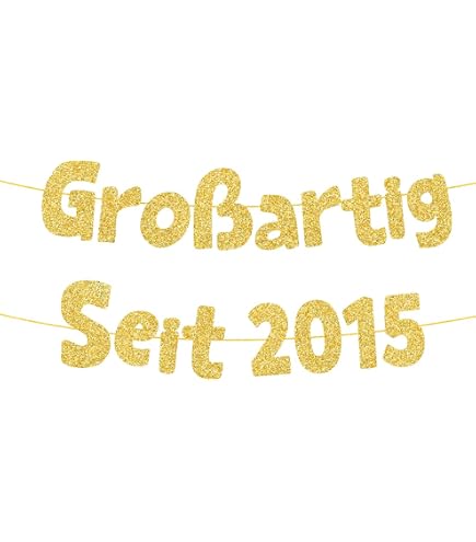 10. Geburtstag Banner & Girlande Set Für Jungen – Schwarz Mit Glitzer, Doppelstellig