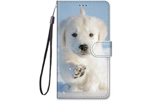 Nodigo-EU Funda Compatible para Xiaomi Redmi 13C / 13 C/Xiaomi Poco C65 Antigolpes Libro Billetera Magnetica Flip Dibujos Animal Motivo 360 Carcasa Case Bumper Kawaii Resistente Cover - Perros