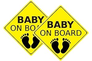 FAMKIT Autocollant de voiture « Baby on Board » - Autocollant de sécurité - Facile à installer - Imperméable - Longue durée de vie