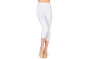 looksy Capri 3/4 de Longitud Leggings para Mujer, Pantalones de Entrenamiento, Pantalones de Yoga recortados, Pantalones de algodón, Talla Grande