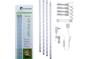 CEFRANK Éclairage LED innovant pour Meubles, 40 cm, Lumière Blanche glaciale 6000K, Ensemble de 4,