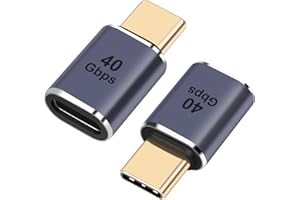 AIYEEN Adapter USB C 40 Gb/s (2 pakiety) - męski na żeński USB 4.0 typu C Złącze do transferu danych kompatybilne z Samsungiem, MacBookiem i innymi urządzeniami USB-C