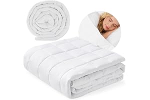 ‎AUTSEL Autsel Gewichtsdecke für Erwachsene für tiefen Schlaf, Weighted Blanket aus 100% Baumwolle, Schwere Decke, Anti Stress Therapiedecke, Entspannungsdecke, 9kg 155x220cm