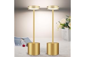 bravzurg Lampara Escritorio LED Sin Cable, 5000mAh Lamparas de Mesa Recargable Portatil, Lámpara Inalambrica Bateria Recargables, Para Exterior, Mesita Noche, Jardin, Salon, Restaurante, Sobremesa