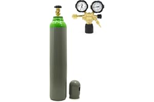 Svetsgasflaska argon/CO2 Mix 8L 150 bar med tryckreducerare Bestschweissen.de – högkvalitativ skyddsgas för säker, exakt och effektiv MIG/MAG svetsarbete, hållbar konstruktion