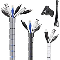 Auckpure Kabelschlauch, 3 X 2m Kabel Organizer, Universal Cable Organizer, Kabelkanal Schwarz, für Cable Management…