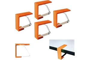 POWERSELL SRLS 4 PZ Tovaglia Clip in Acciaio, Molla Ferma Tovaglia, Outdoor Picnic Party Ganci Fermatovaglia Morsetti Fermagli per Tavoli all’Aperto Giardino da Esterno Resistenti alle Intemperie (ARANCIO)