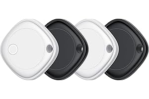 AJBLG Air Tracker Tag Bluetooth Item Finder - 4 Pack,Key Finder Locator Compatible with Apple Find My (iOS Only), IP67 Waterproof, Replaceable Battery,Tracking Tag for Keys, Suitcase, Bag, Wallet