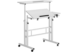 SogesHome Stolik pod komputer, z regulacją wysokości, stolik pod laptopa, stół kreślarski, do sztuki, projektowania, rysowania, pisania, malowania, majsterkowania, pracy i nauki