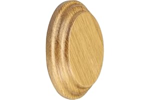 JACKSON WOODTURNERS Circular Wall Patrice for Handrail Brackets – 96mm x 19mm – Available in Pine, Oak, White Primed, Hemlock, Dark Hardwood, Pre-Finished Oak (Oak (Pre-Finished))