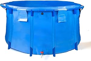 Pondlife Faltbecken für Koi und Teichfische, Ø 200cm x Höhe 120cm, 3700 Liter, faltbares Becken für innen und außen, stabile PVC-Folie, UV-beständig