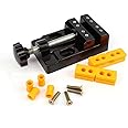 Sourcemall Flat Mini Bench Vise Tabletop Clamp Drill Press Vise Tools for Hobby Craft Sourcemall Mini Table Bench Vice,Mini Flat Clamp Table Jaw Bench Clamp for Craft Hobby Tool (Aluminum)