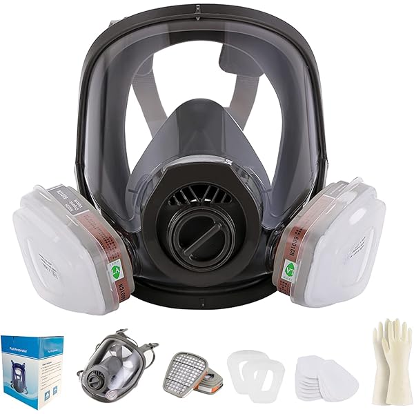 Maschera Antigas Con Filtri - Protezione Completa Per Vapori, Polvere E Vernici, Per Lavori Di Fai Da Te E Professionali - Foto 4