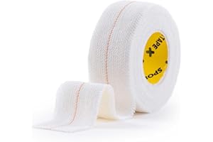 SPORTTAPE EAB Fabric Strapping Tape - 2.5cm x 4.5m | Thumb Tape, Rugby Finger & Toe Tape | Non Tear Elastic Adhesive Bandage Tape, Strapping Tape for Sport and Medical Use - Single Roll