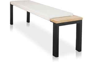 ‎LYCCE Lycce XXL Klemmkissen Kissen für Sitzbank Kunstleder Weiss 150cm x38cm