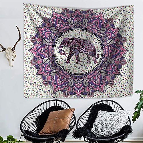 RFVBNM Tapestry,bedspread,Wall murals,Wall Decor Fabric Modern Wall Art,bed Cover,Room divider,curtain,tablecloth,College Dorm,Picnic blanket on the beach and throw,creativity,Elephant Printed Tapestries Decorative Indian Wall Carpet Tapesty,Hippie tapestries,Cotton Handmade upholstery,decorative wall hung,200*150cm