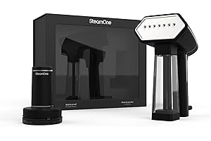 STEAMONE - Coffret Cadeau Steamer Defroisseur Vapeur Portatif Puissant 1800W Réservoir 140ml et Rasoir Anti Bouloche Rechargeable - Câble 3m - Fer à Repasser de Voyage - SN200B & RP10