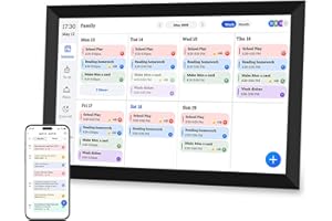 VBESTLIFE 10.1 "Calendario Digitale CAREA CHORE, Touchscreen Interattivo FHD, Muro e Scrivania del Calendario Digitale WiFi Smart WiFi Montato per L'organizzazione del Tuo Calendario 2025
