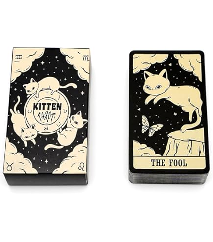 Jeu De Tarot Divinatoire Cats Rule The Earth - 78 Cartes Avec Livre Pour Débutants, Dimensions 10,6 X 6,2 Cm