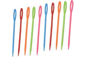 Bessy shop Aghi da Cucito in plastica, 100 Pezzi Multicolor Aghi da Cucito in plastica per Bambini 7 cm Aghi da Cucito a Mano Aghi da Lana per Progetti di Artigianato e Mestieri di DIY.