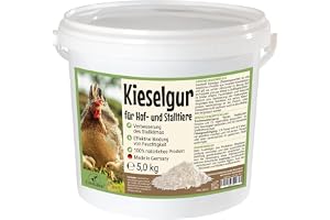 Canifee – Kiselgur pulver 5,0 kg naturlig produkt för skötsel av gårds- och stalldjur – särskilt lämplig för kycklingar och f