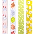 YLAB 80 Easter Paper Chain Decorations – Colourful Bunny, Egg & Flower Designs – Easy Peel & Seal Assembly – Craft – Fun Spring & Easter Decor for Home, Classroom & Parties
