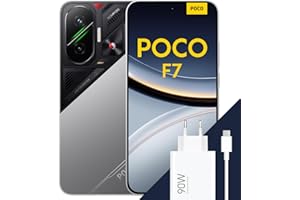 XIAOMI POCO F7 - Smartphone de 12+512GB, Cámara Sony de 50 MP con OIS, Pantalla AMOLED de 6,83'' 1.5K a 120Hz, Snapdragon 8s Gen 4, Hypercharge 90W, Cargador Incluido, Plata (Versión ES)