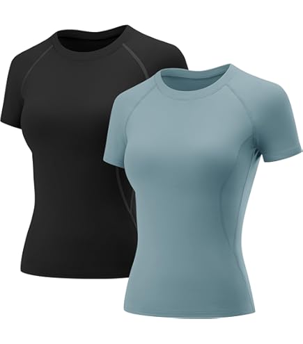 5-pack katoenen T-shirts met korte mouwen voor dames, Set D, S