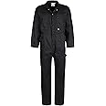Fort - Zip Front Coverall - Black - 44" - Handy Pockets - Work Overalls for Men