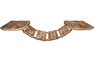 MediKratz Wandpark für Katzen klein (2Podeste+1Hängebrücke) (Abgeflammt, 100cm)