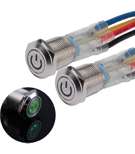 Produktbild von Druckschalter, Verriegelt, 16 Mm, 12 V-24 V DC, 4 A, Logo, Netzteil