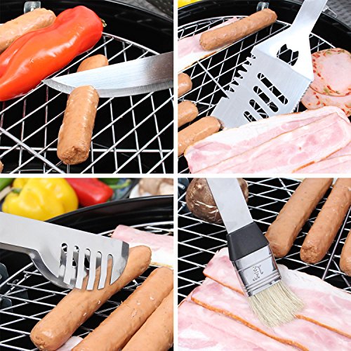 5-teilig Grillbesteck BBQ Besteck Set Grillset Tool Set mit Koffer barbecue - 4