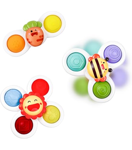 Ibasenice 4 Jouets à Remonter Coccinelle - Plastique Rouge Et Vert - Développement Motricité, Sans Pile - Dès 3 Ans