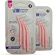 STIM Interdental Angular ISO 0-3's for Tight Gaps, Dentist Recommended, Easy Cleaning Between Teeth, Made in India (Pink, 6 Brushes, Pack of 2)
