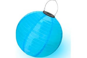 Ceboic Lanterne Cinese, Lanterne da Esterno LED Lanterna Solare in Nylon Impermeabile da Appendere all'aperto, Catena Luminosa Solare Per Giardino Patio Cortile Decorative Matrimonio(Blu)