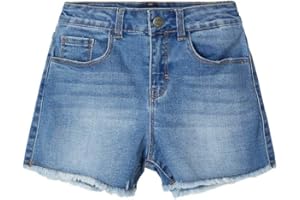NAME IT Mädchen Mom Fit Jeans Shorts High Waist