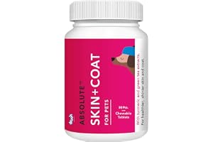 Drools Absolute Dog Supplement Tablet, Skin + Coat 175g 50 Pieces Jar